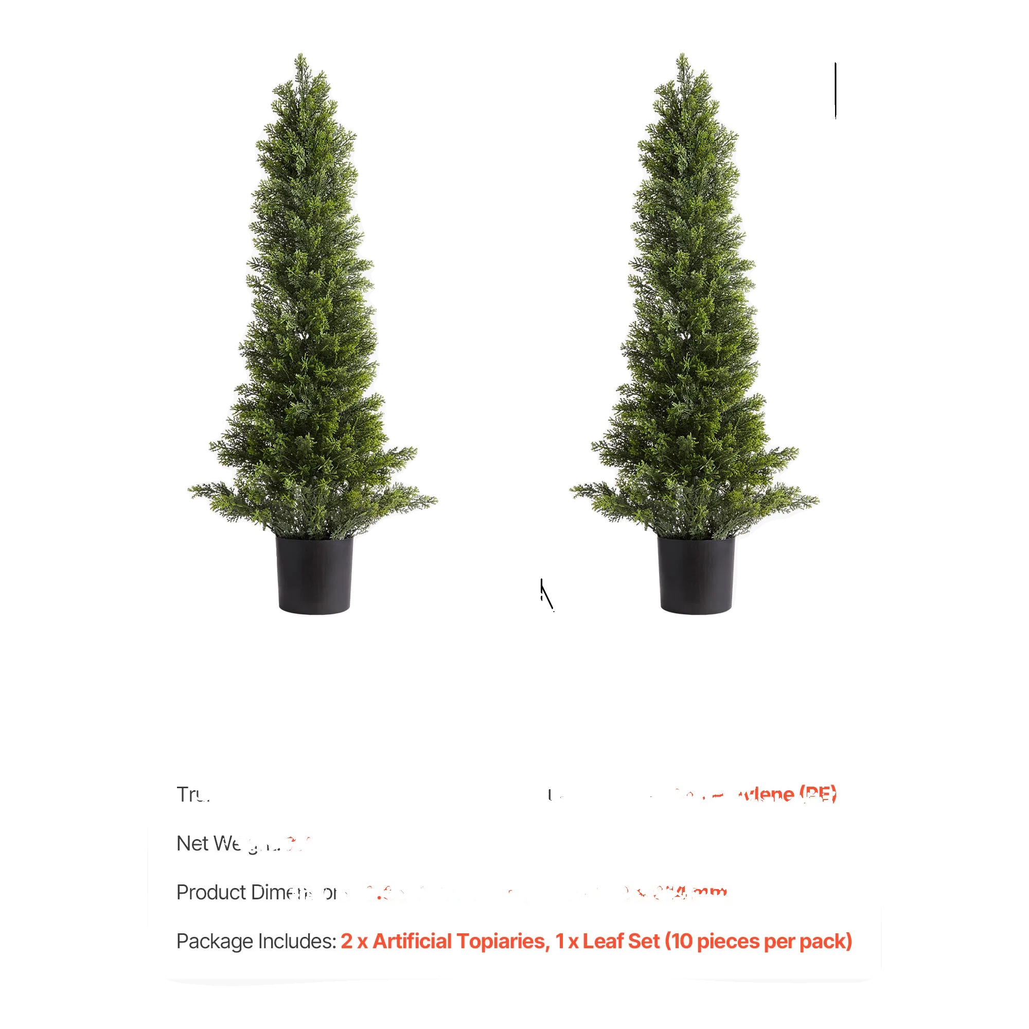 Künstlicher Zedernbaum, Realistische Blätter, Langlebige Konstruktion, 36inch