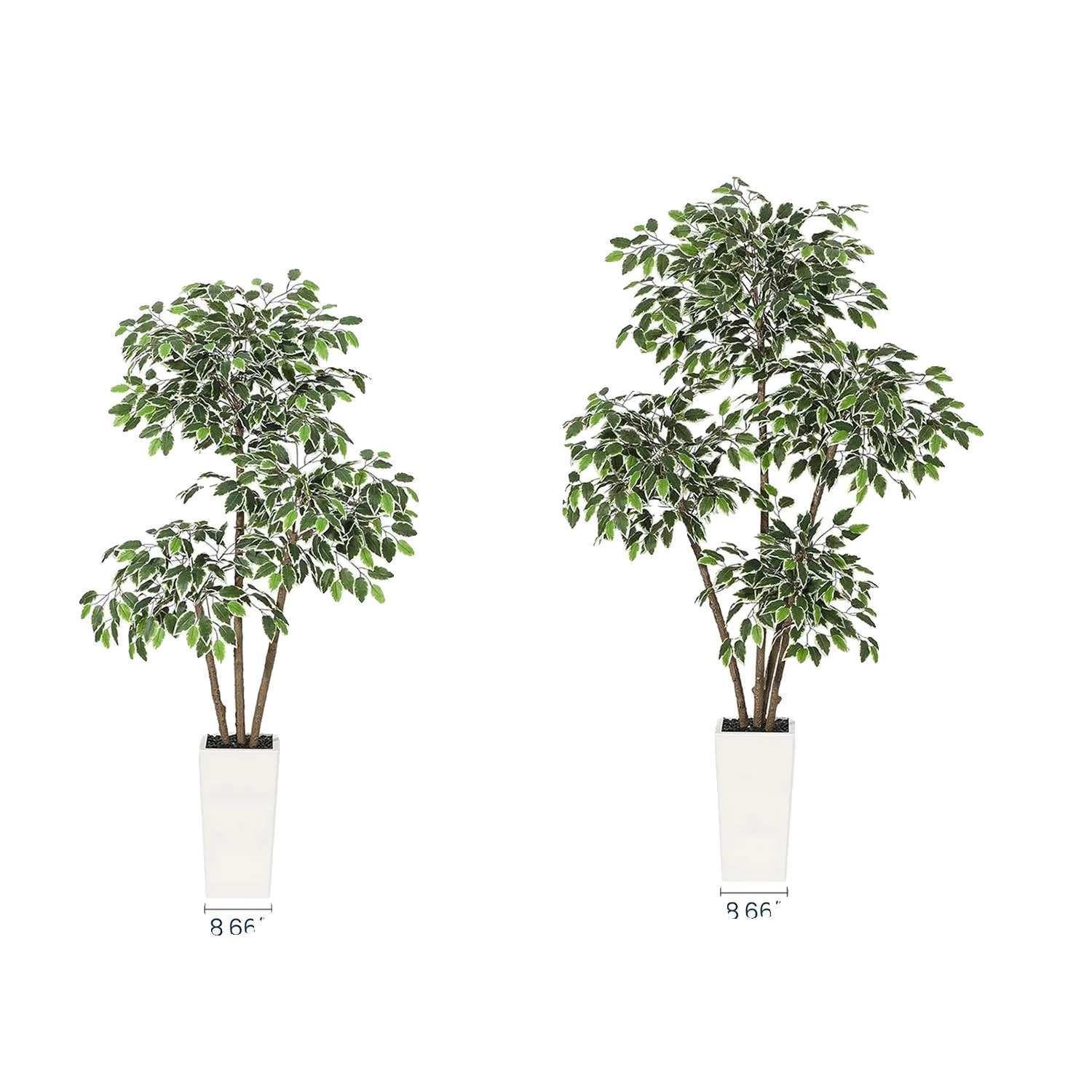 Künstlicher Ficusbaum, Wartungsfrei, Natürliche Optik, Grün, 150cm
