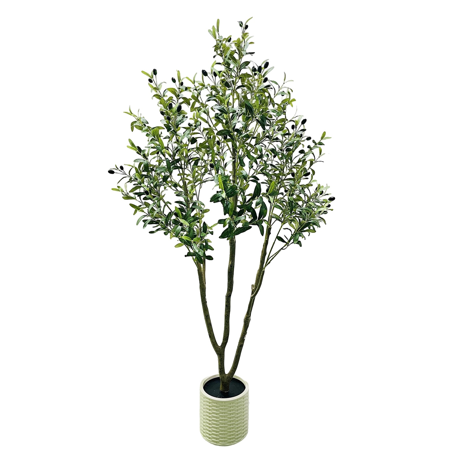 Künstlicher Olivenbaum, Realistische Blätter, Verstellbare Äste, 210cm