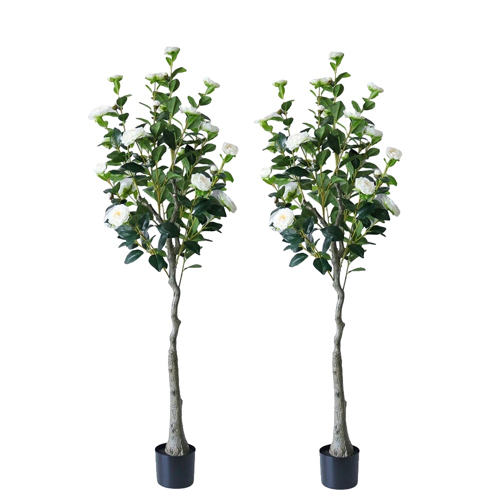 Künstlicher Kamelienbaum, Lebensechtes Design, Pflegeleicht, 150cm