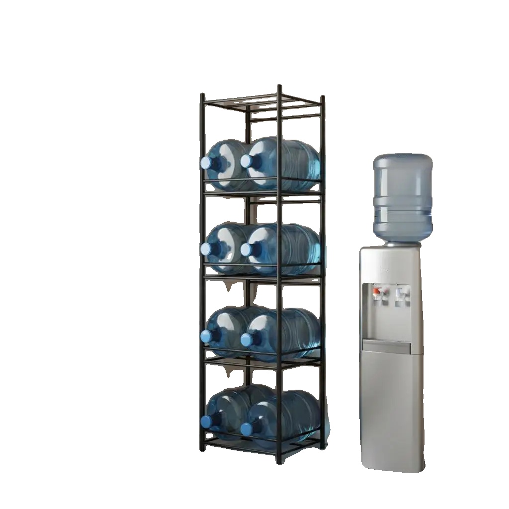 Wasserflaschenregal, 5-stufiges Design, Robuster Stahlorganizer, Armeegrün