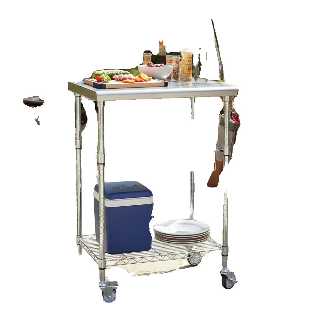 Aufbewahrungswagen, 3-stufiges Design, Abschließbare Räder, Armeegrün
