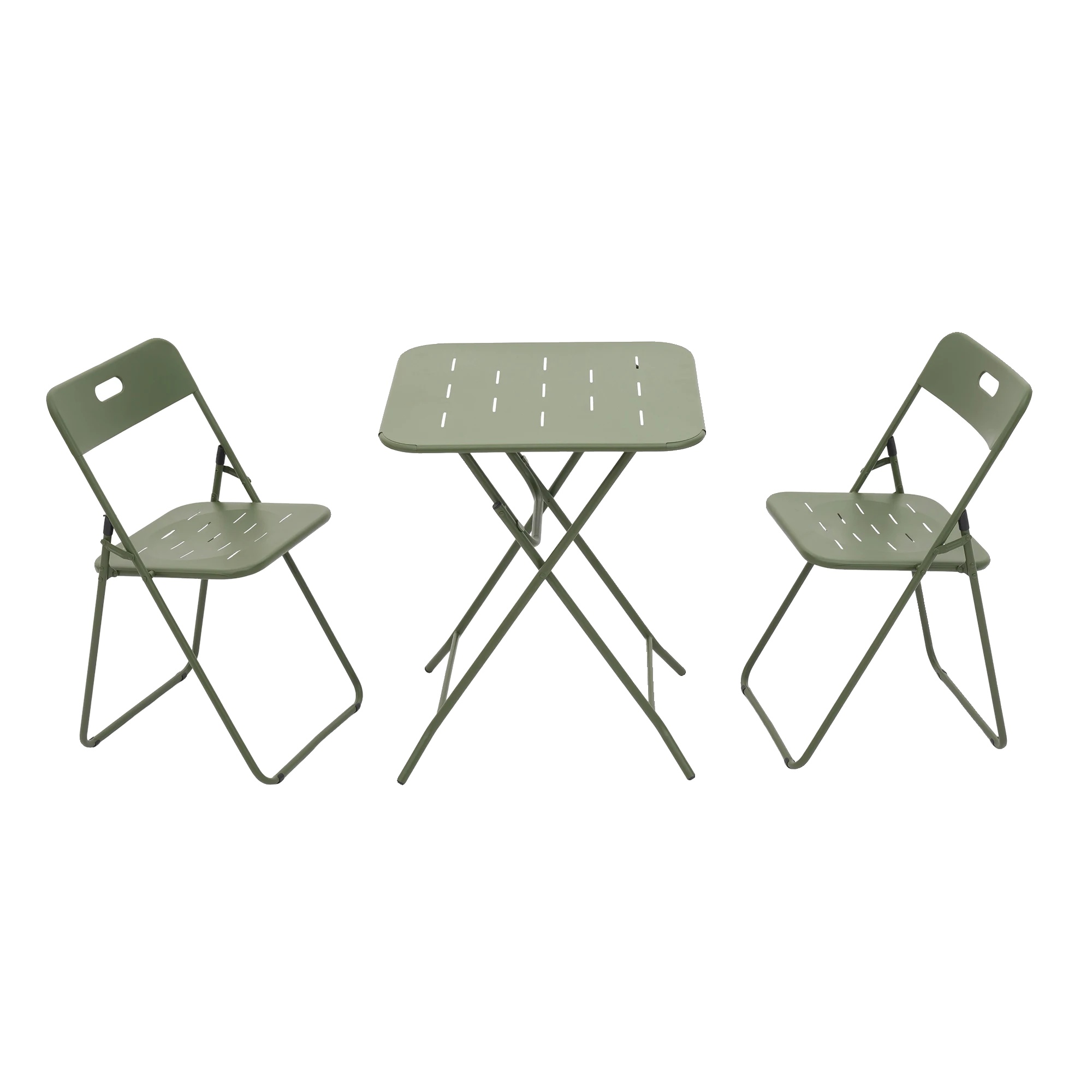 Klapp-bistro-set, Metallrahmen, Platzsparendes Design, Einfach Zu Lagern