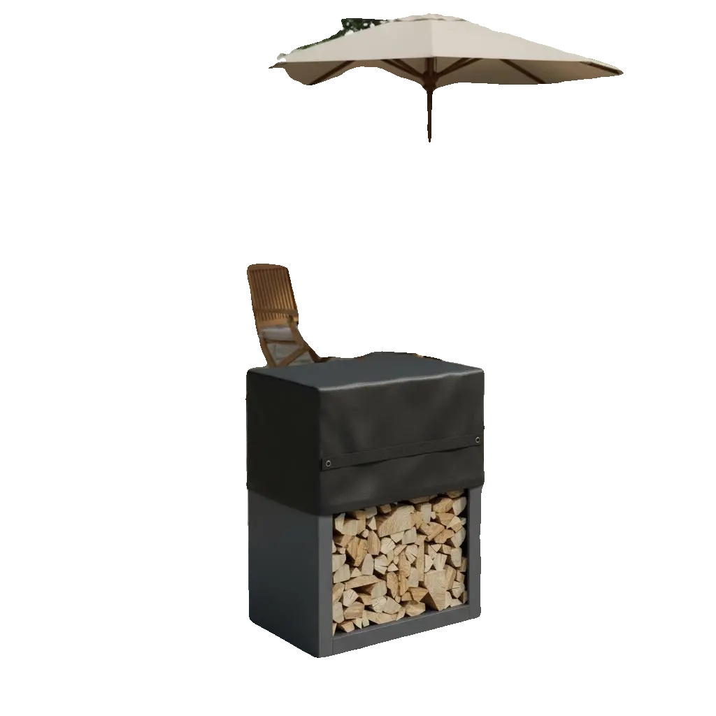 Brennholzhalter, Stahlkonstruktion, Modernes Design, Armeegrün