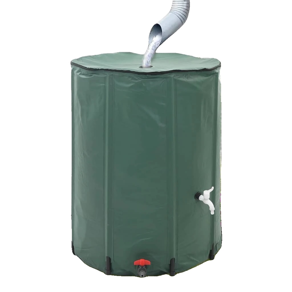 Regenwasserspeichertank, Faltbar, 250 Liter Kapazität, Armeegrün