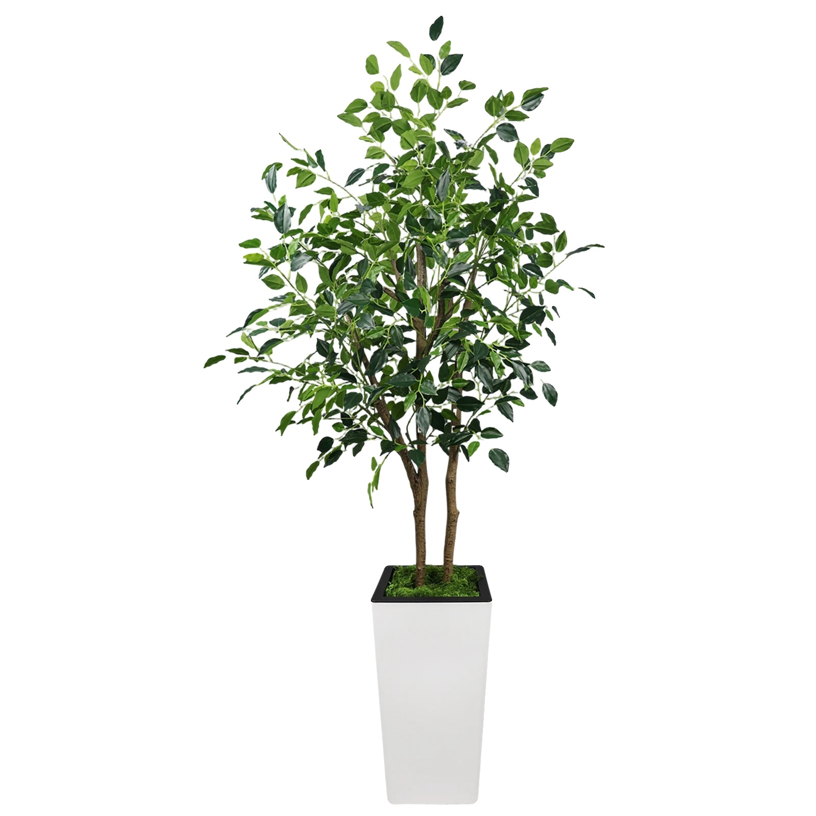 Künstlicher Ficusbaum, Realistische Seidenblätter, Pflegeleicht, 5 Fuß