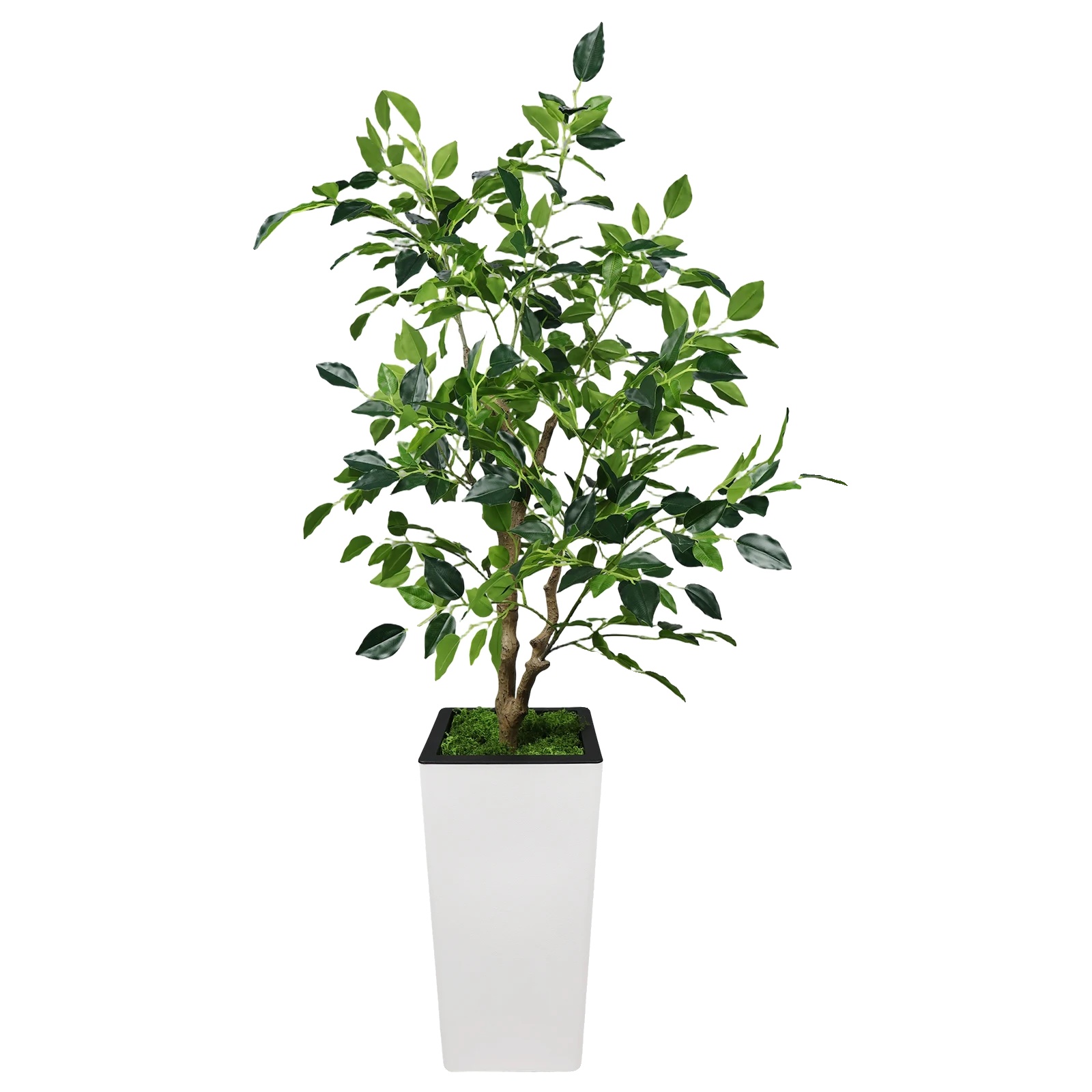 Künstlicher Ficusbaum, Realistische Seidenblätter, Pflegeleicht, 4 Fuß