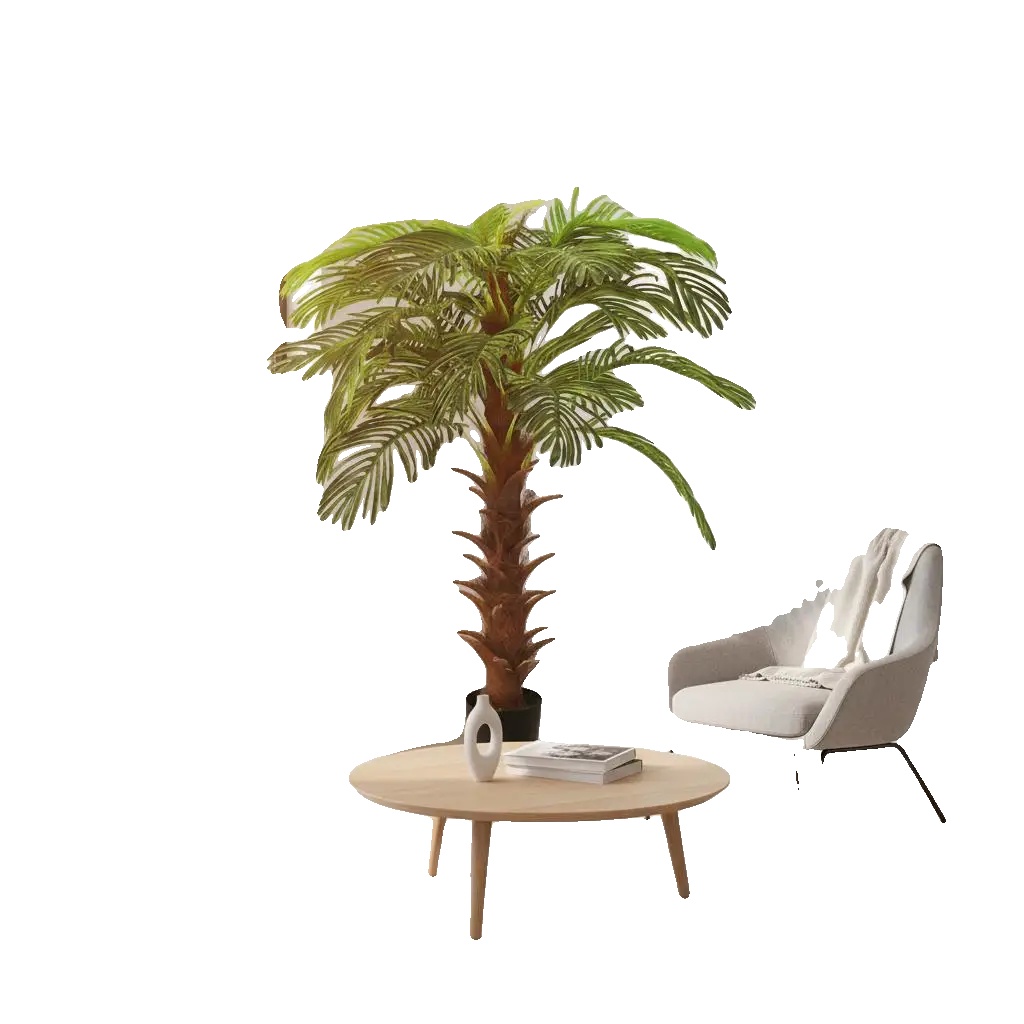 Künstliche Cycas Palme, 140 Cm Höhe, Innendekoration, Bonsai-stil, Langlebiges Kunststoffmaterial, Geeignet Für Jubiläen