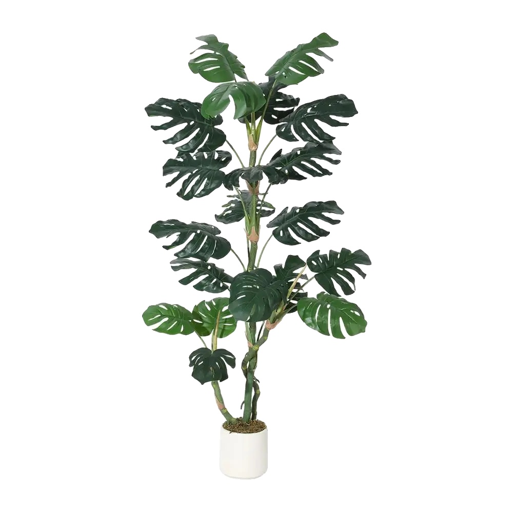 Künstliche Monstera-pflanze, Realistische Blätter, Biegsame Stängel, 4ft