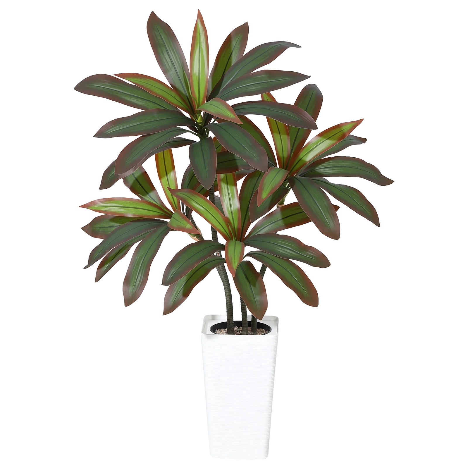 Künstlicher Dracaena Baum, Lebensechte Blätter, Wartungsfrei, Grün-a, 120cm