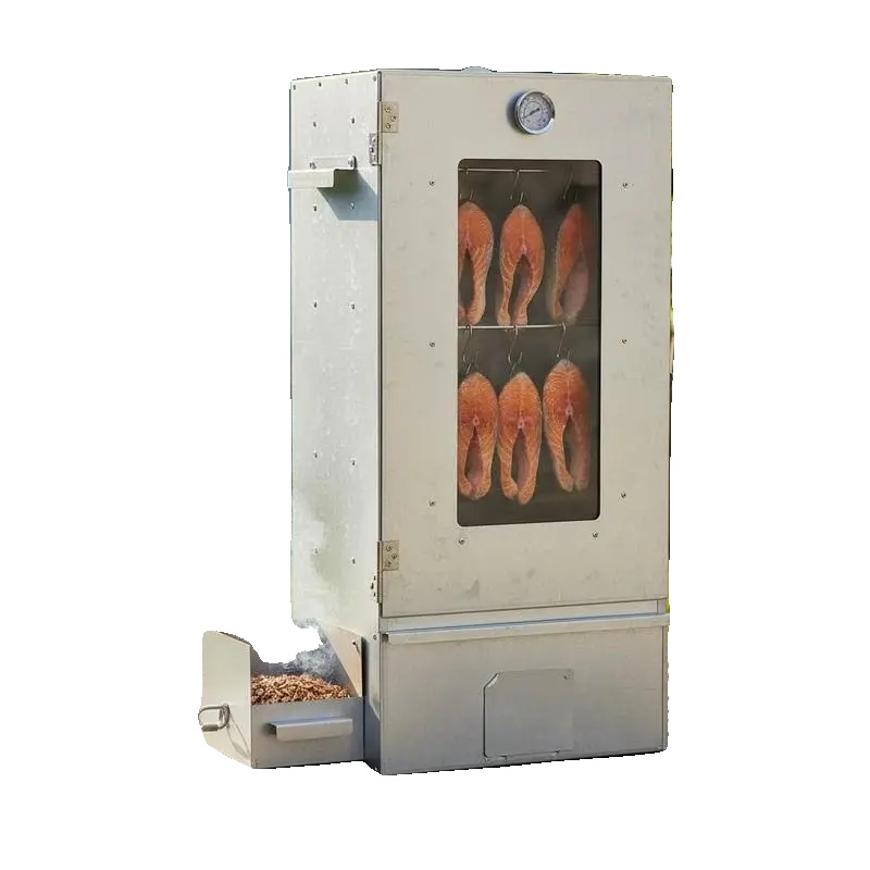 Grill, Holzkohlekochen, Kaltrauchgenerator, Armeegrün