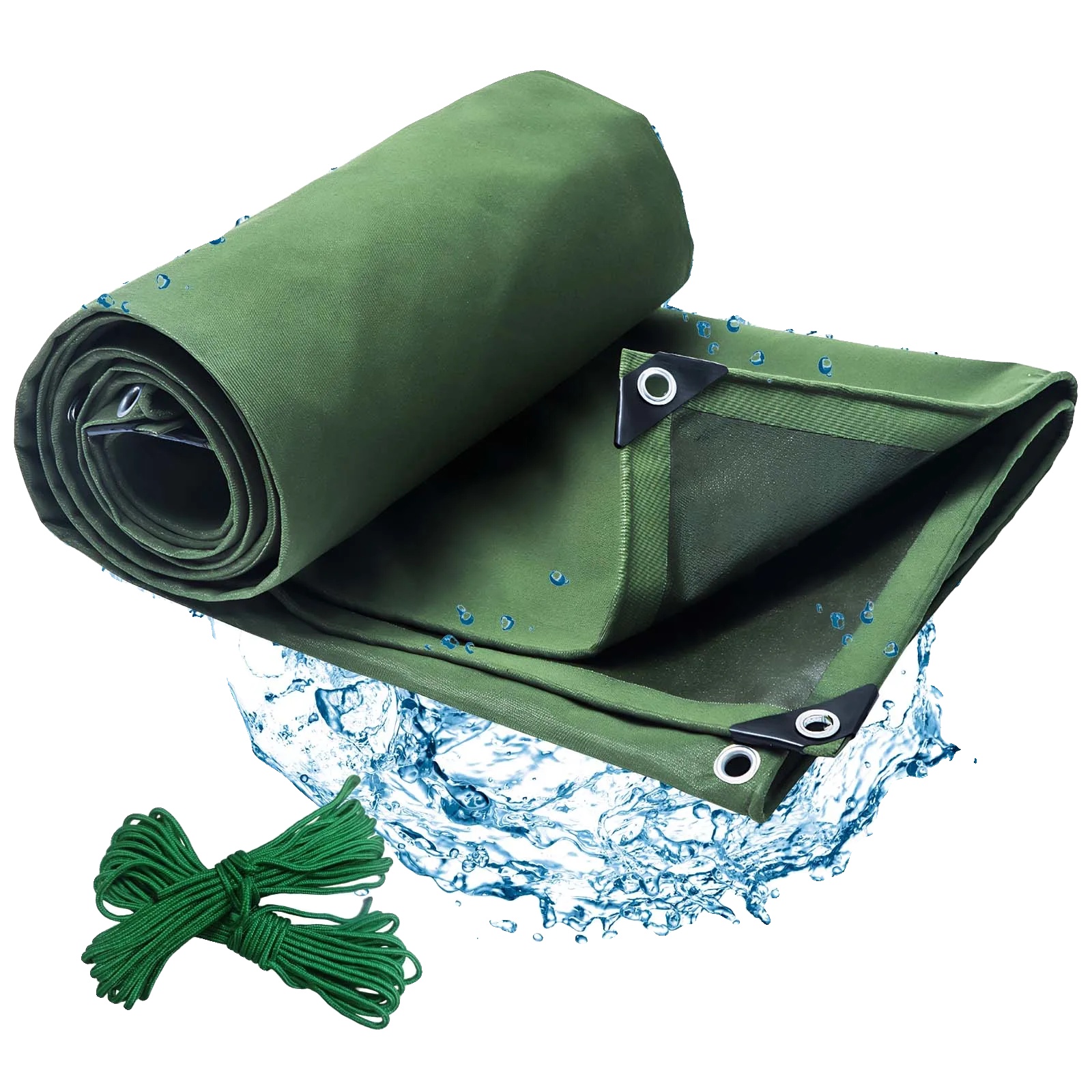 Wasserfester Planen, Schwerlast-canvas, Uv-beständig, Grün, W3xl3m