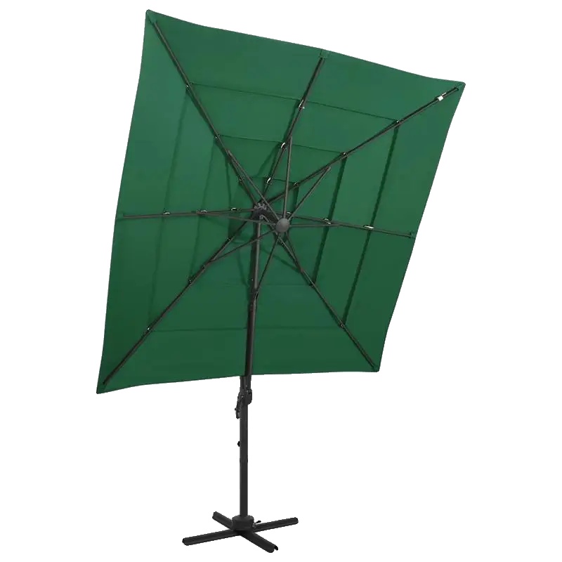 Sonnenschirm, Aluminiumstange, Uv-beständig, 250 X 250 X 246 Cm-b