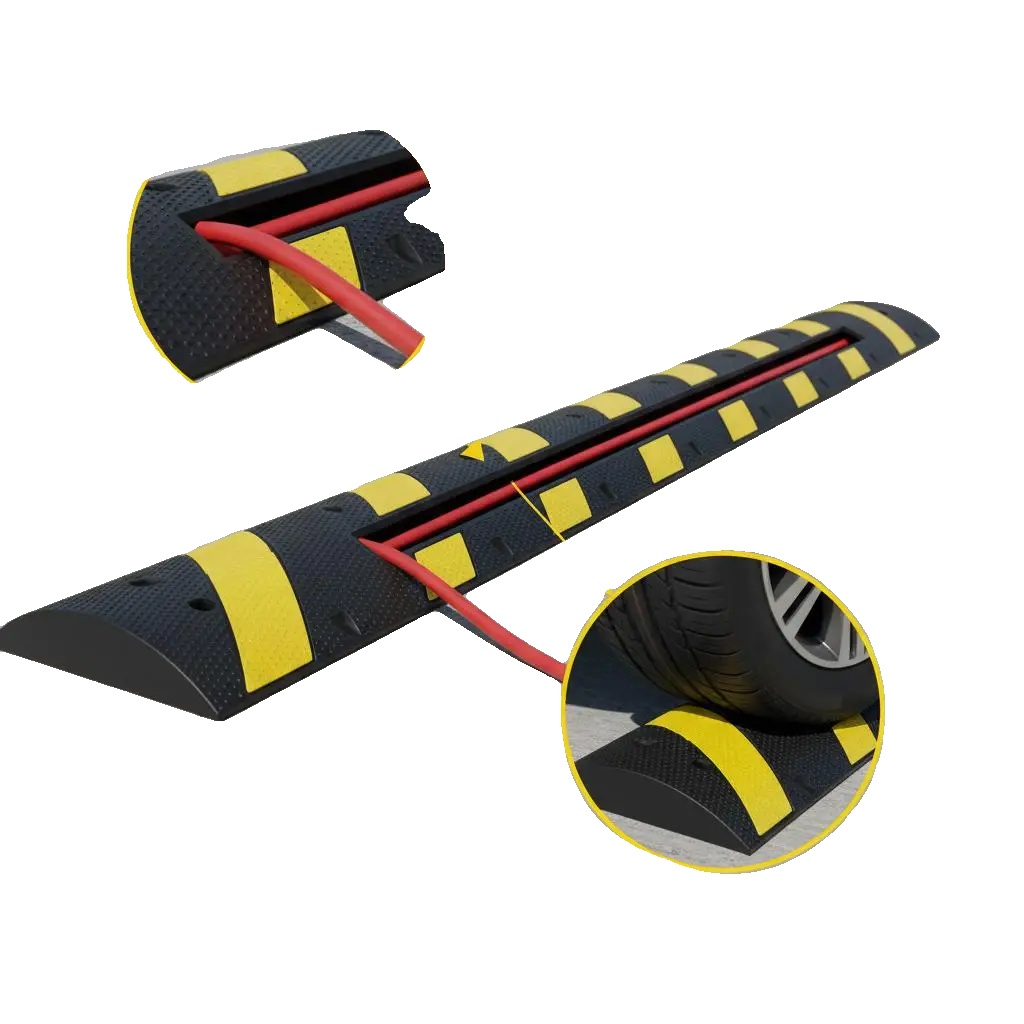 Kabelschutzrampe, Hohe Tragfähigkeit, Langlebiges Gummimaterial, Armeegrün