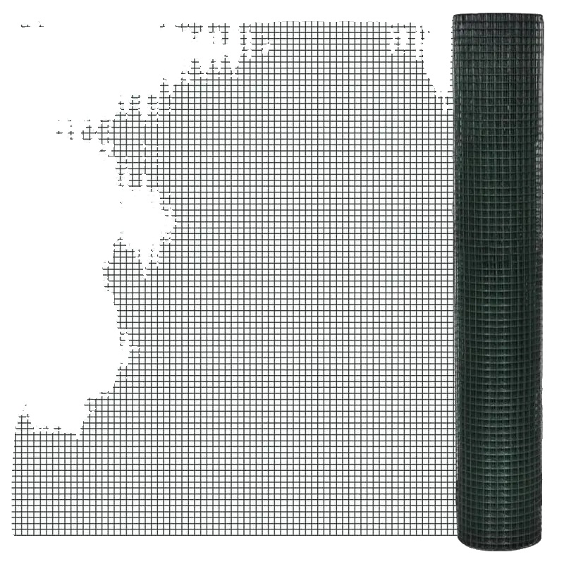 Hühnerdrahtzaun, Verzinkter Stahl, Pvc-beschichtung, Grün