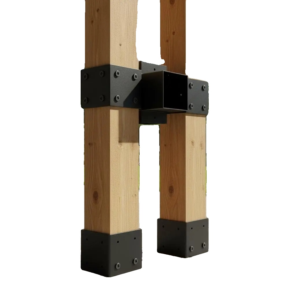 Pergola-stützkit, Langlebiger Kohlenstoffstahl, Einfache Installation, Armeegrün