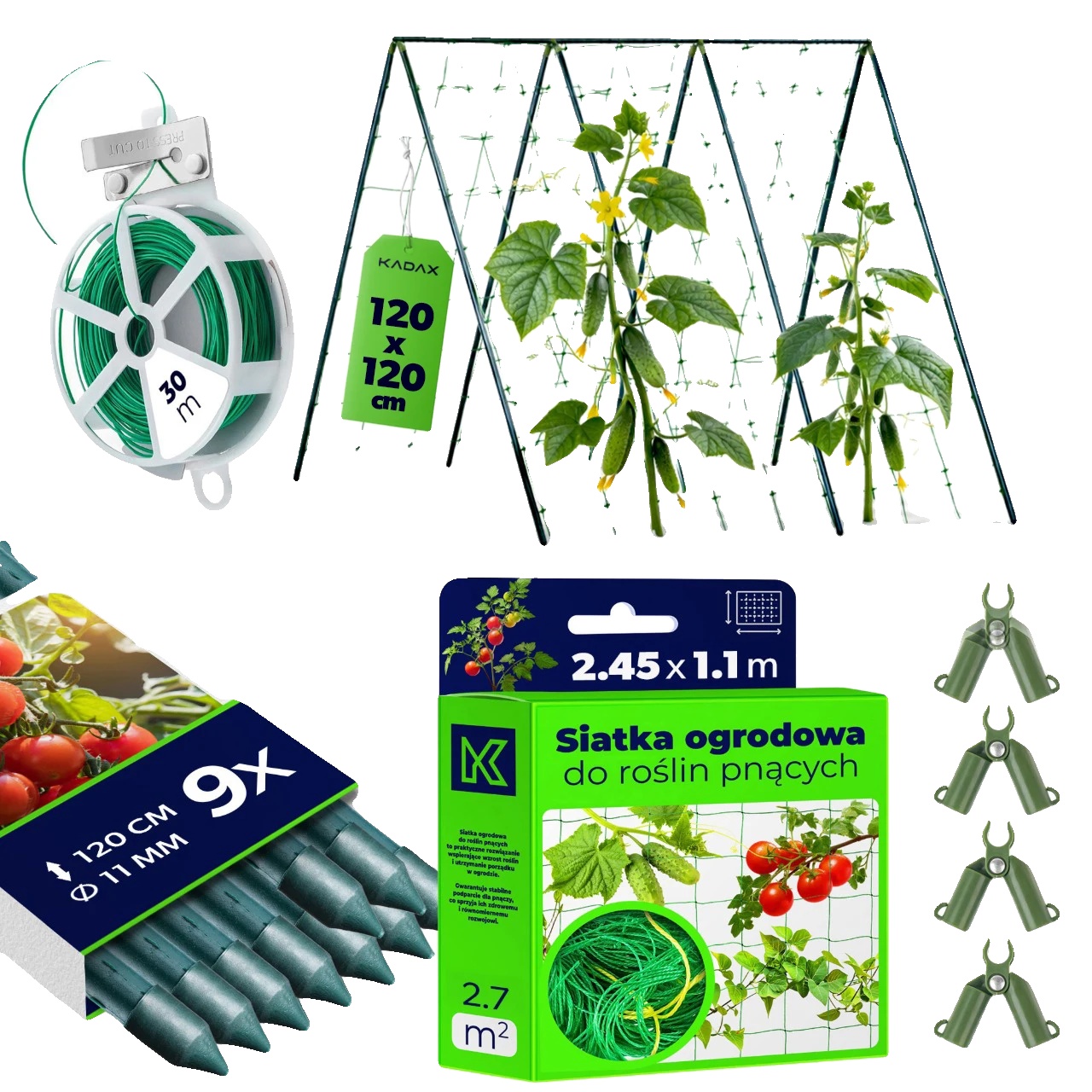 Gartensteckset, 120 Cm, 11 Mm Durchmesser, 9 Teile, Geeignet Für Kletterpflanzen, Einfache Montage