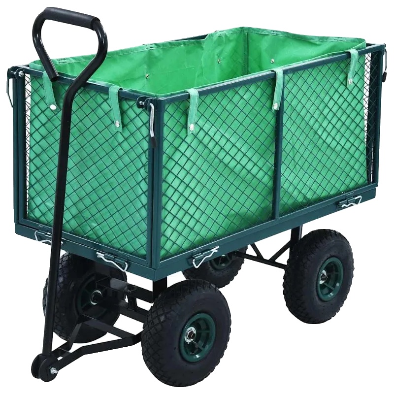 Gartenwagen, Hohe Tragfähigkeit, Robuste Konstruktion, Grün