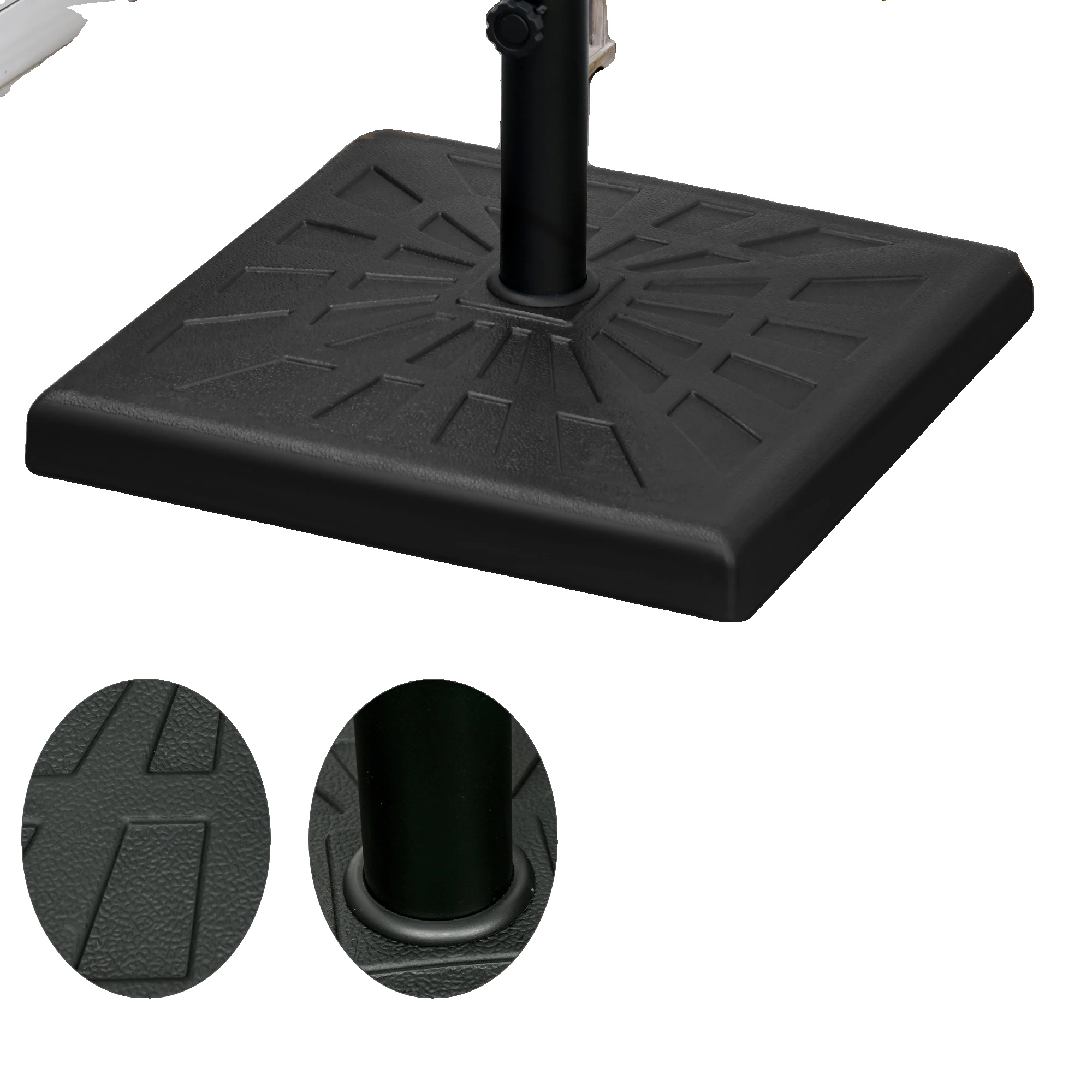 Sonnenschirmständer Gewichte, Schwerlast, Außenstabilität, Armeegrün