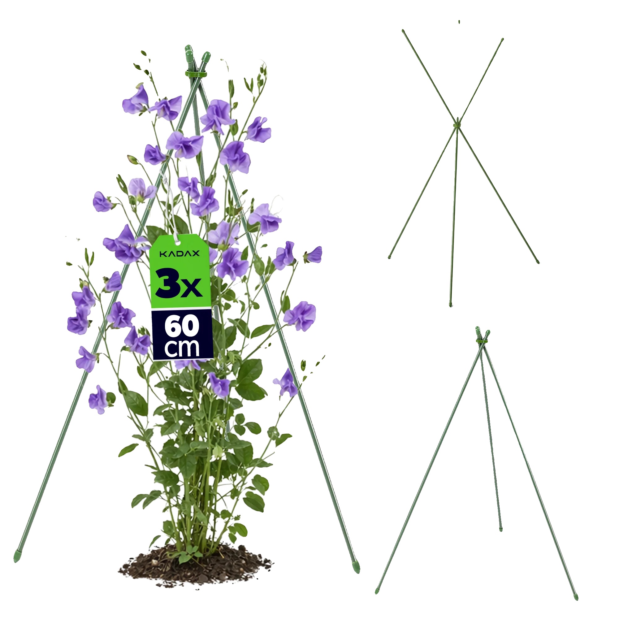 Pflanzenstütze, Metall- Und Kunststoffkonstruktion, Vielseitige Gartenanwendung, Grün