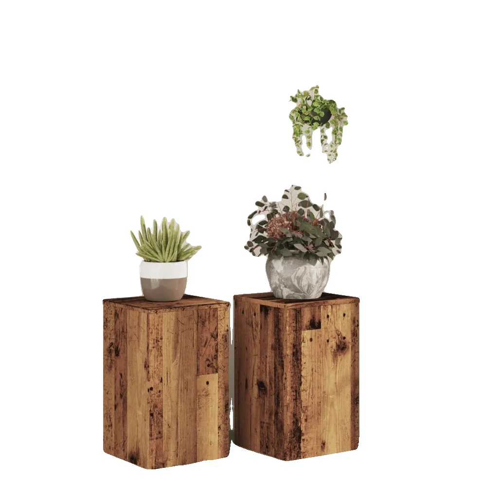 Pflanzenständer, Vintage-stil, Holzwerkstoff, Armeegrün