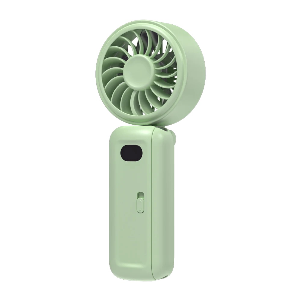 Faltfächer, Tragbares Design, Usb Wiederaufladbar, Grün