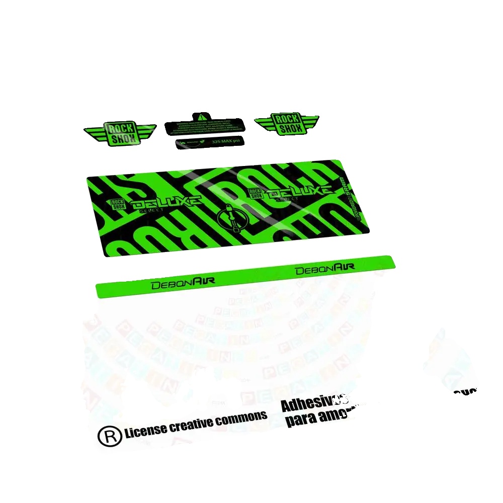 Stoßdämpfer-aufkleber, Langlebiges Vinyl, Anpassbare Farben, Fluor Grün