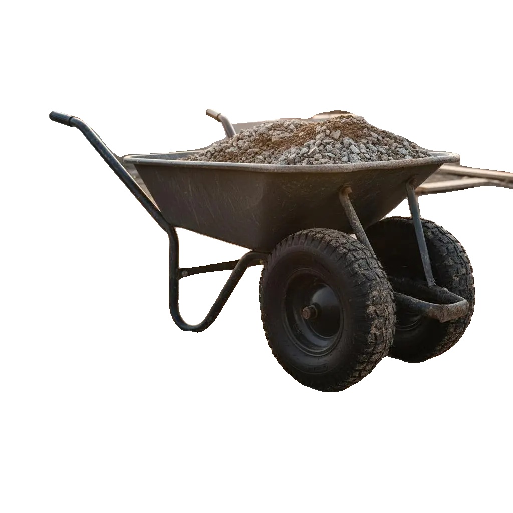 Schubkarrenreifen, Langlebiger Gummi, All-terrain-profildesign, Armeegrün
