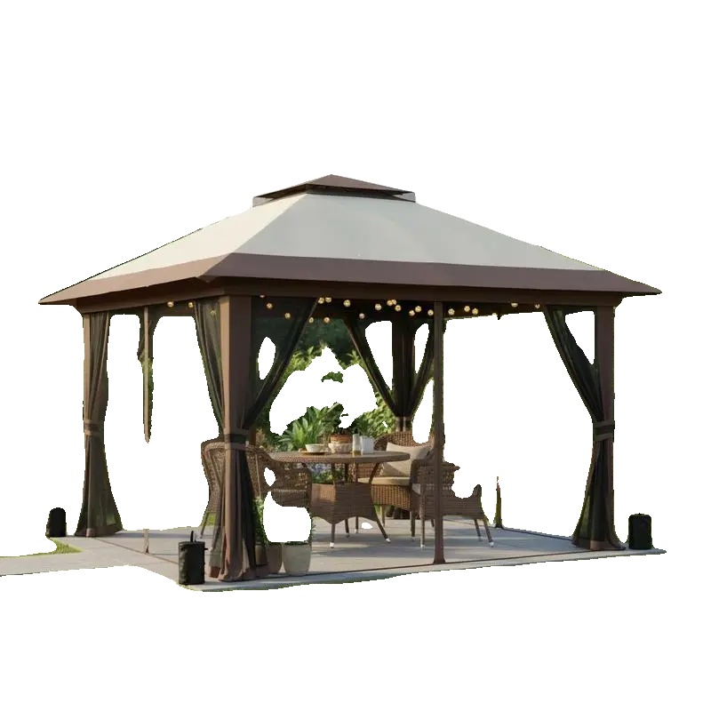 Gazebo, Uv-schutz, Reißverschluss-moskito-netze, Armeegrün