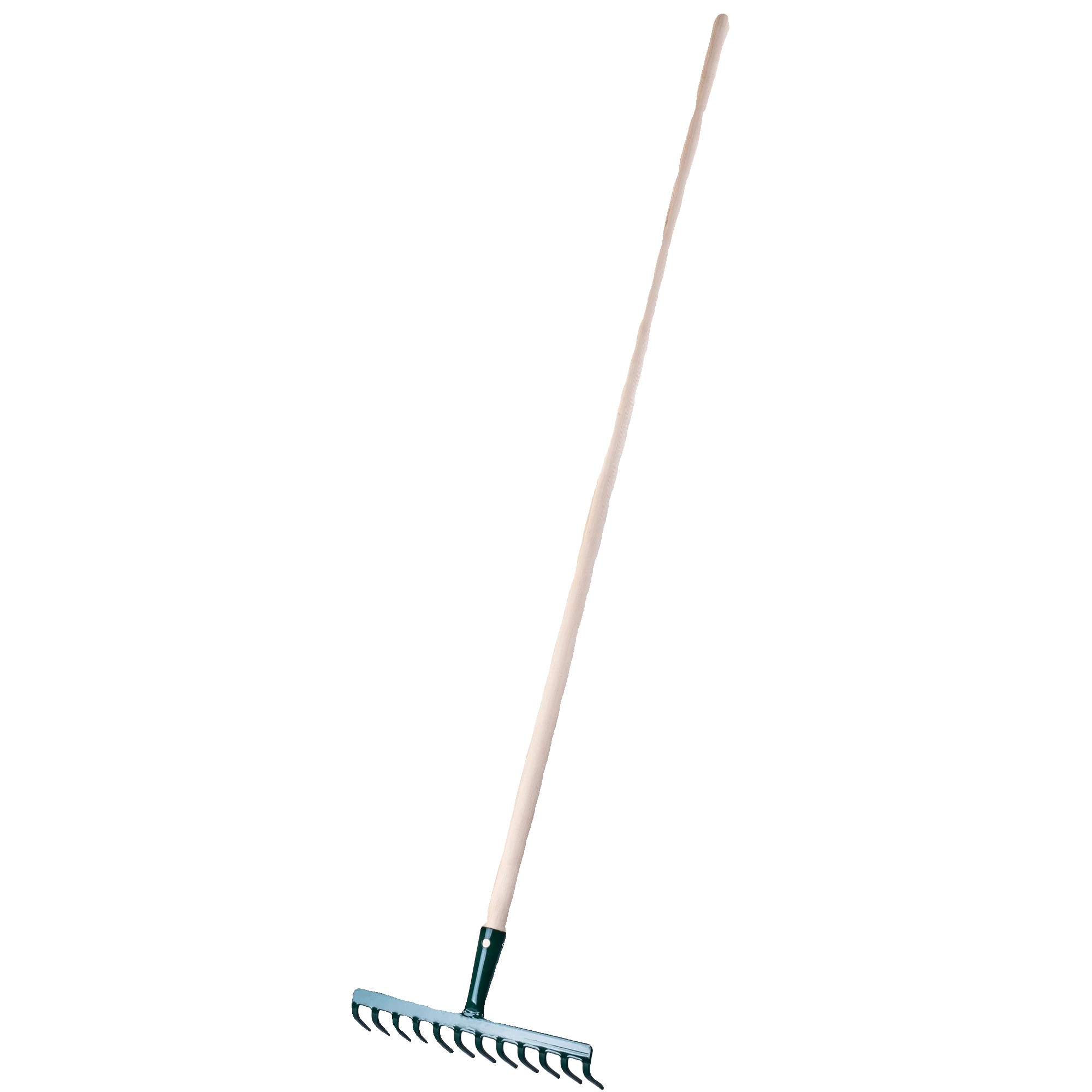 Gartenrechen, Holzmaterial, 12-zahn-design, Ergonomischer Griff, Effiziente Abfallaufnahme, Ideal Für Die Gartenpflege