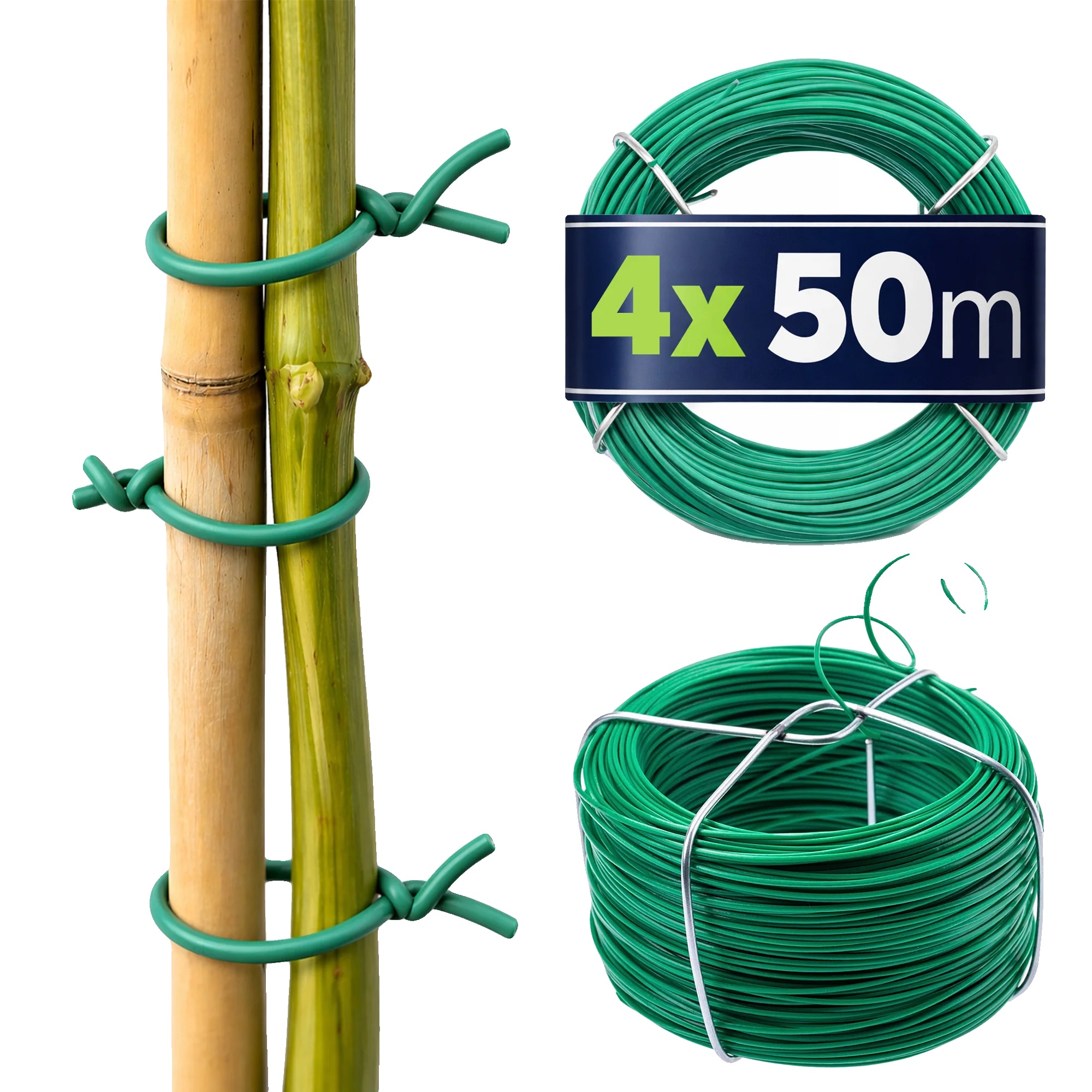 Garten Draht, Pvc-beschichtet, Langlebig Und Flexibel, Hellgrün