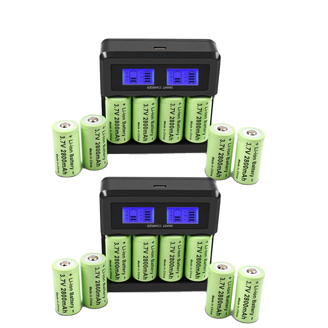 Wiederaufladbare Batterie, 2800mah Kapazität, Mehrgerätekompatibilität, 16psc Mit Ladegerät