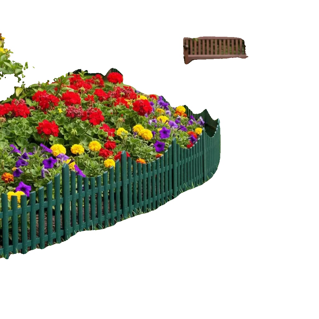 Gartenrand, Dekoratives Polypropylen, Flexible Anordnungen, Armeegrün