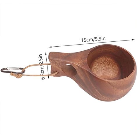 Kaffeetasse/becher Aus Holz, Handgefertigte Kaffeetasse Aus Holz Mit Henkel, Holzbecher, Tragbarer Holzbecher, Umweltfreundlicher Bierkrug Aus Holz, Hellbraun.