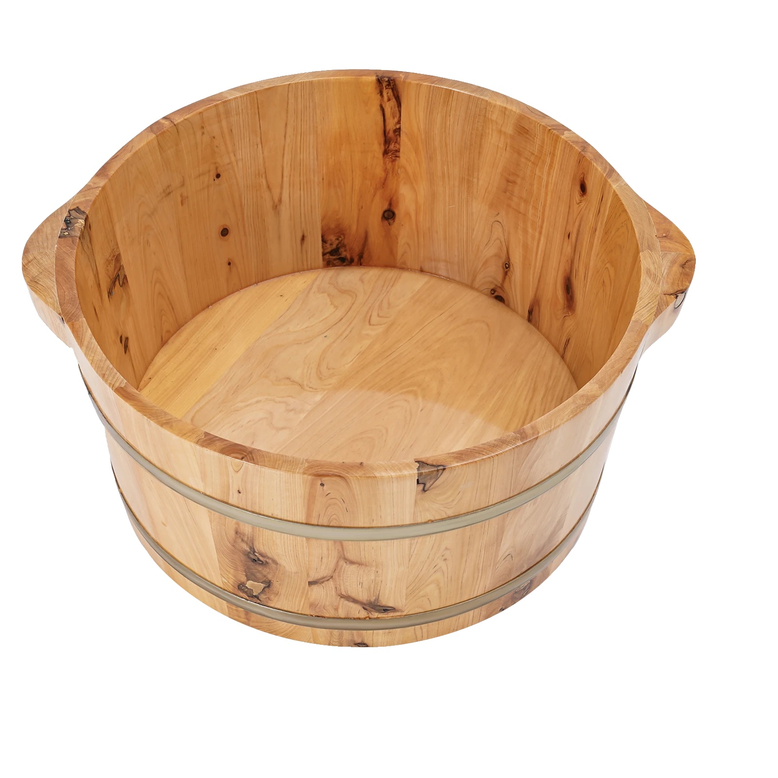 Fußbad Eimer, Hochwertiges Holz, Bequemes Design, Höhe 18cm