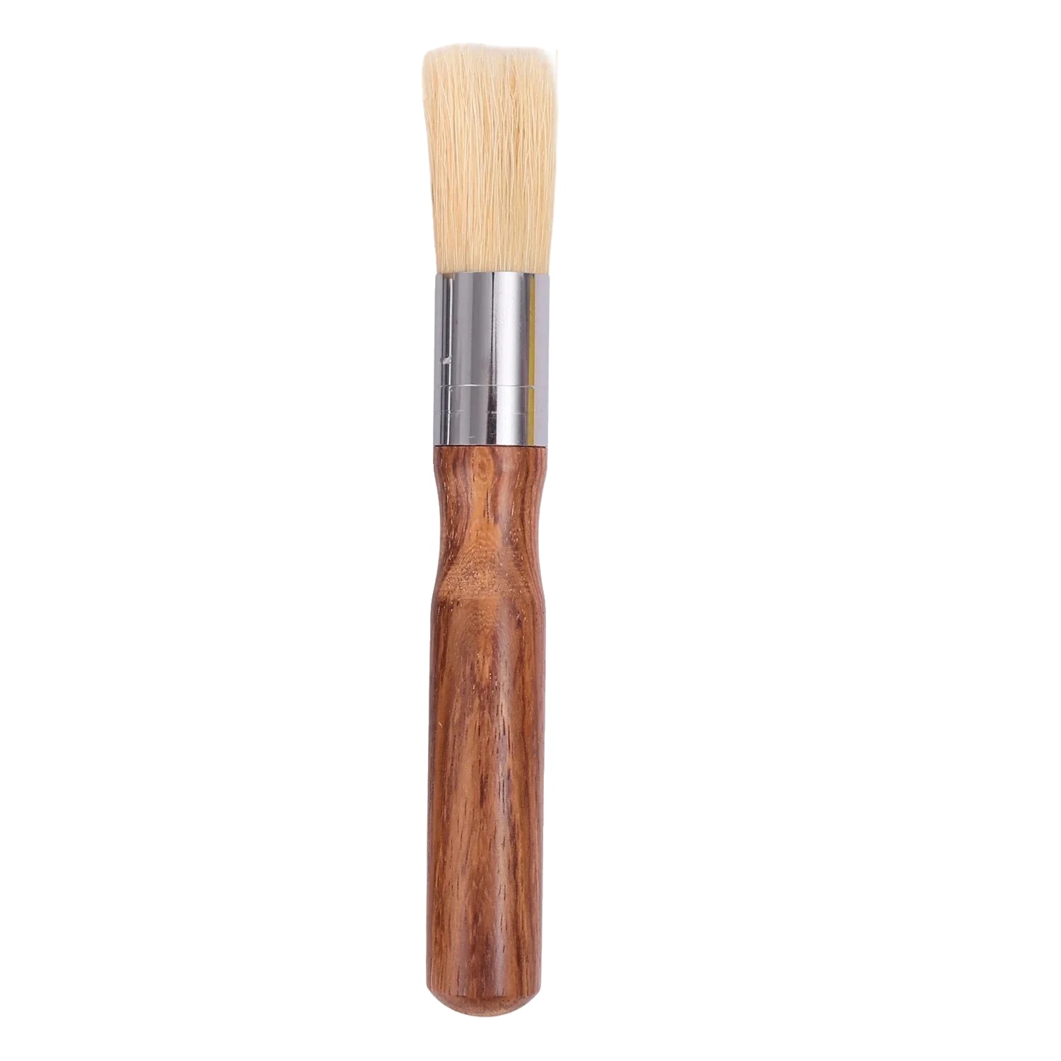 Holzkaffeebürste, Weiche Schweinehaarbürsten, Ergonomischer Griff, Hellbraun, 2pcs