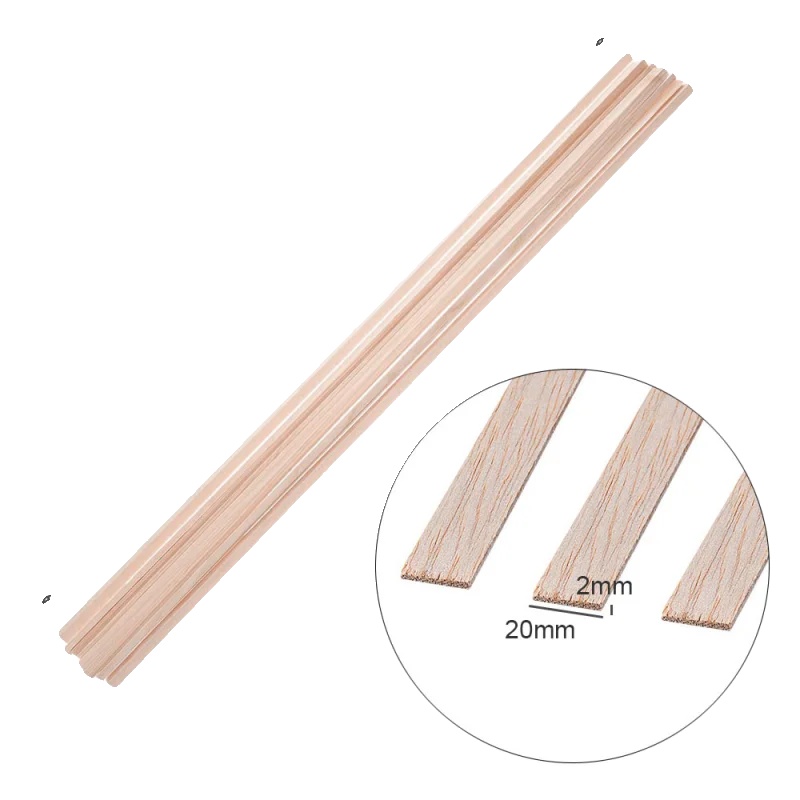 Balsaholzstreifen, Leicht, Vielseitig Für Bastelarbeiten, 2x20x200mm 20stück