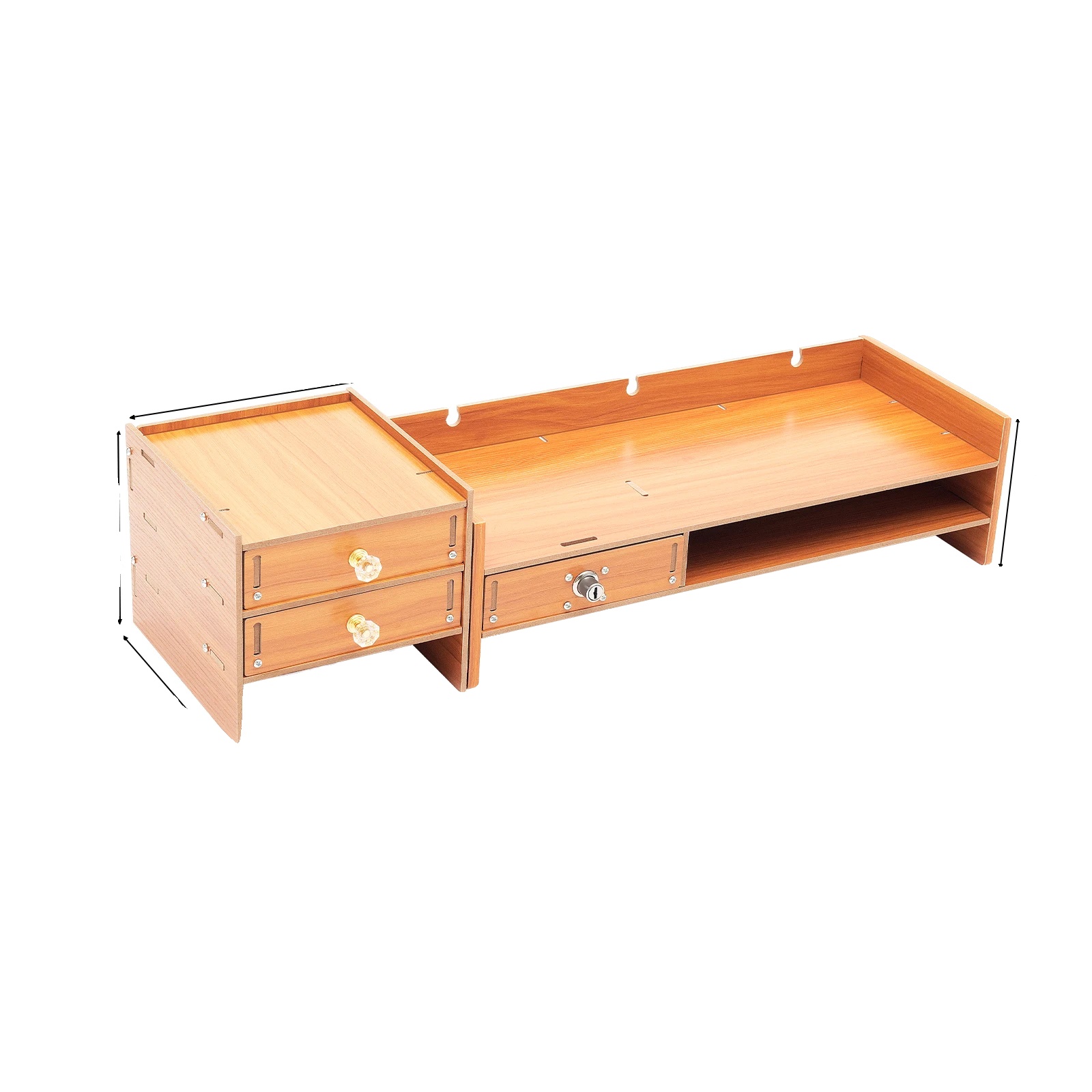 Computer-rack, Platzsparendes Design, Großzügige Speicheroptionen, Holz