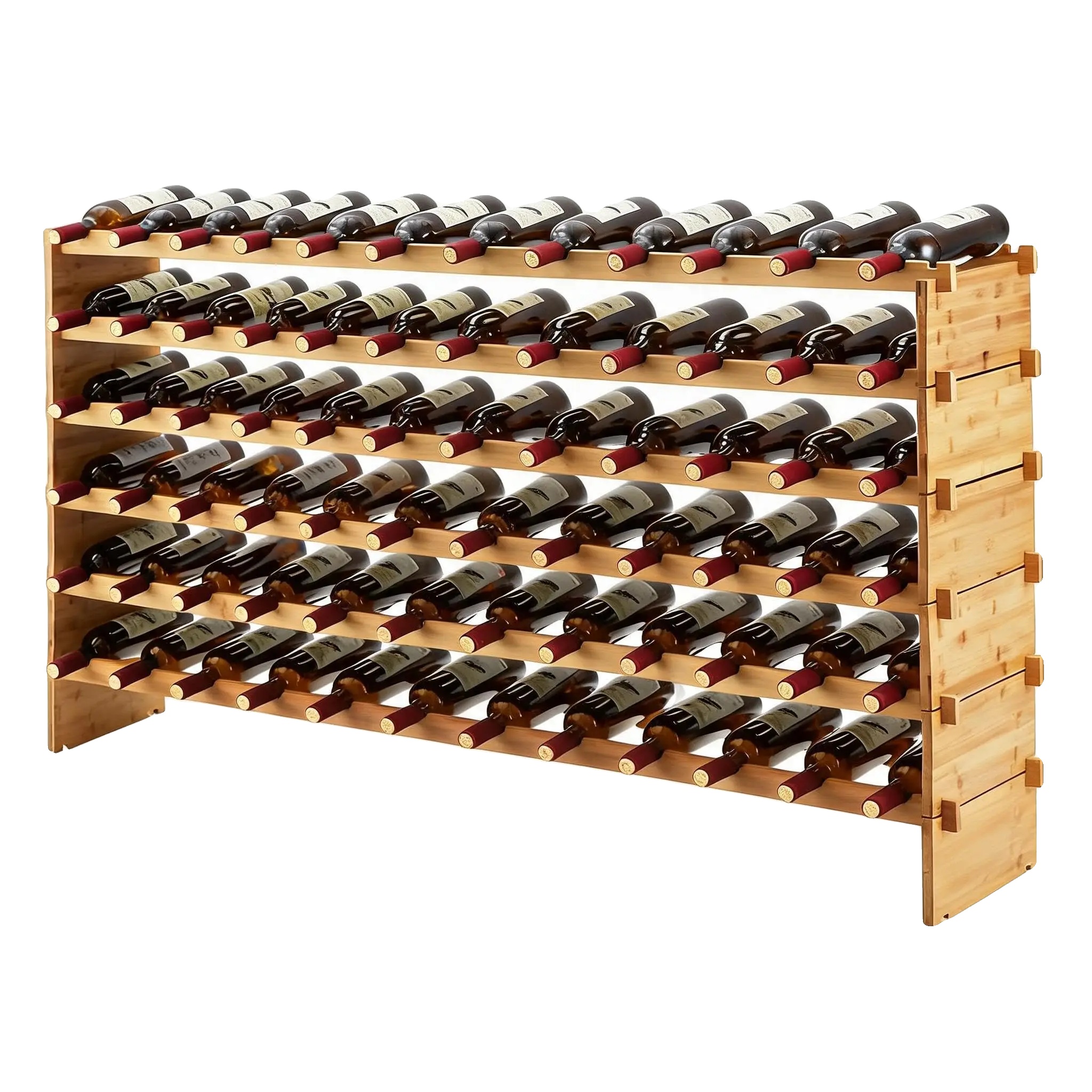 Weinregal, Für Bis Zu 72 Flaschen, Mehrstufiges Design, 114x28x74 Cm