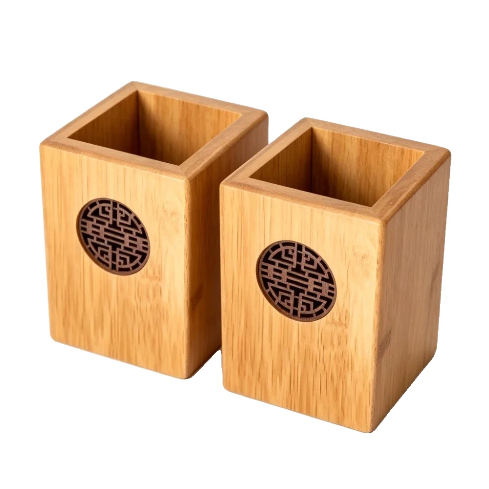 Stifthalter, Bambusmaterial, Modernes Design, 2stück