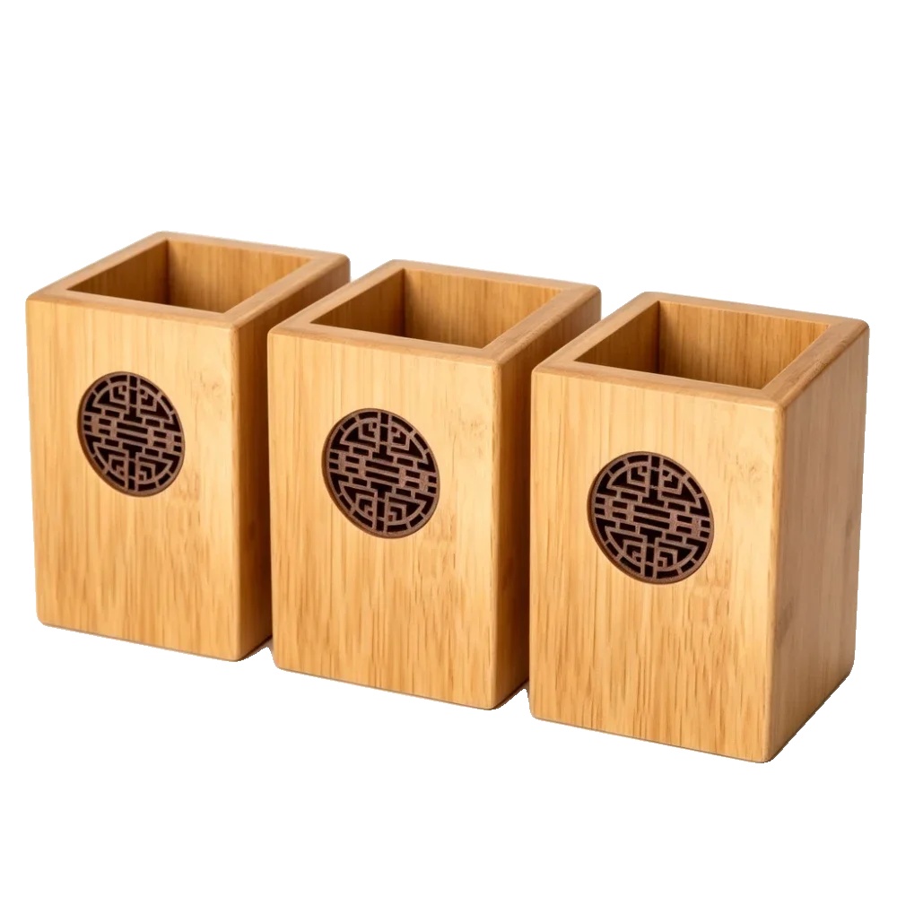 Stifthalter, Bambusmaterial, Modernes Design, 3stück