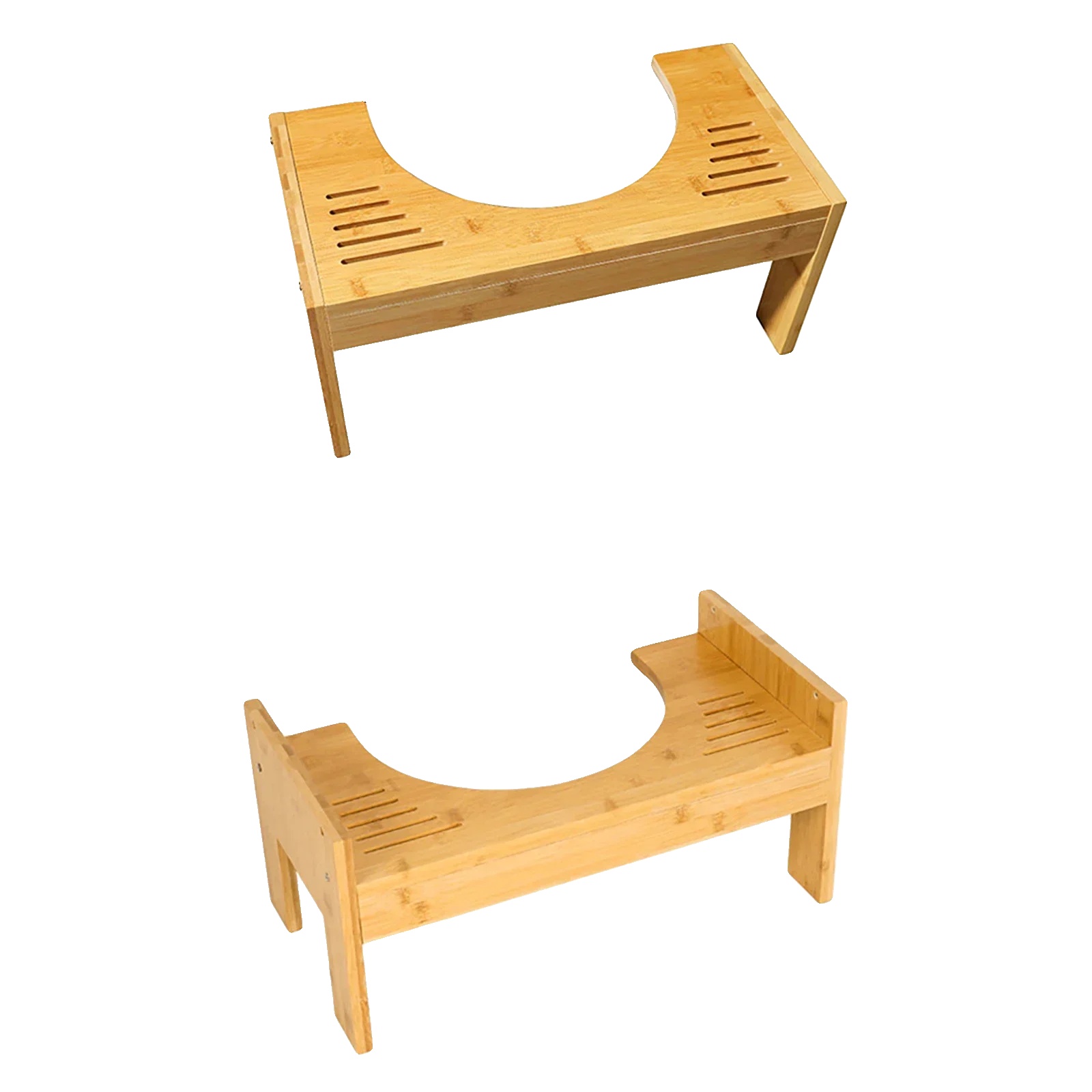 Bambus-toilettenhocker, Verstellbare Höhe, Langlebiges Design, Bambus