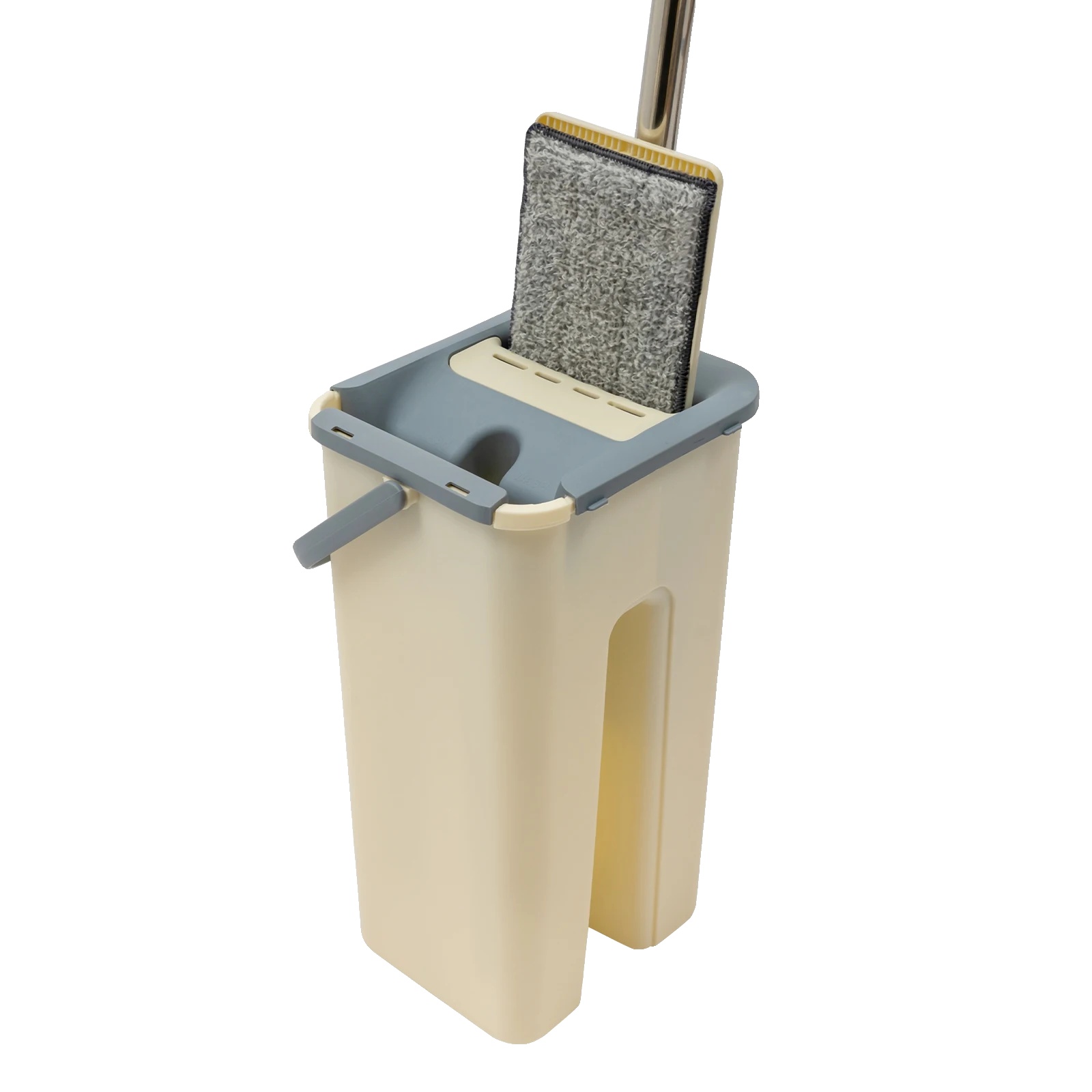 Mopp- Und Eimer-set, Flachmopp-design, 360° Mopkopf-drehung, Helles Gelb