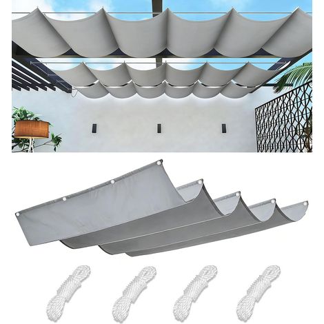 Ausziehbares Sonnensegel Für Golfplätze, 2 M X 4 M – Wasserdicht Und Zu 95 % Uv-beständig, Hellgrau – Inklusive Befestigungsseil – Geeignet Für Gärten, Terrassen Und Veranstaltungen Im Freien