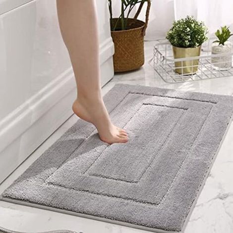 Rutschfeste Badematte – Geeignet Für Badezimmer, Küchen, Schlafzimmer Usw. – 1 Stück, 40 × 60 Cm, Hellgrau