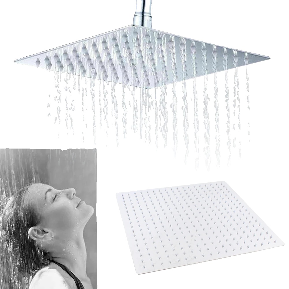 Regendusche, Edelstahl, Ultraflaches Design, Hellgrau