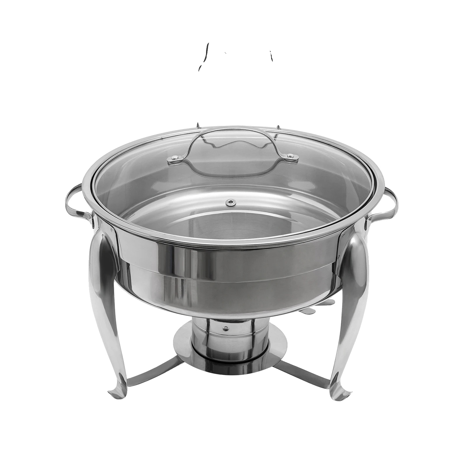 Chafing Dish, Buffetwärmer, Edelstahlkonstruktion, Hellgrau