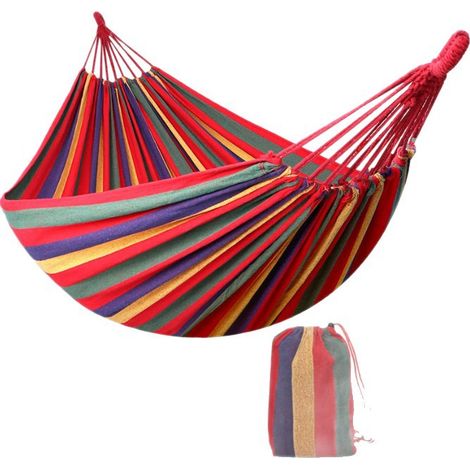 Outdoor-hängematte – 210 X 150 Cm, Max. Belastung 200 Kg, Tragbares Modell Mit Aufbewahrungstasche – Ideal Für Terrasse, Hof Oder Garten – Hellgrün