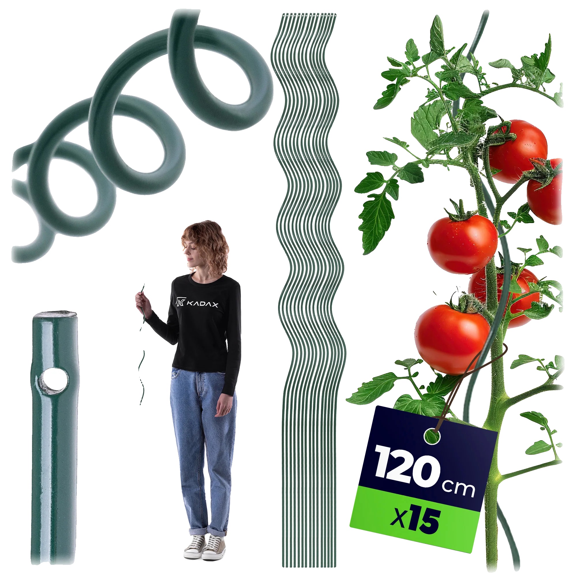 Pflanzenstützstab, Langlebiges Material, Vielseitige Verwendung, Hellgrün