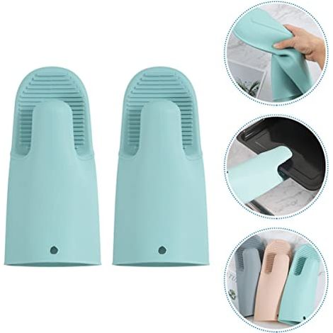 Dicke, Hitzebeständige Silikon-küchenhandschuhe Mit Rutschfester Sohle Zum Schutz Vor Hohen Temperaturen Beim Kochen Und Bei Der Verwendung Einer Mikrowelle.